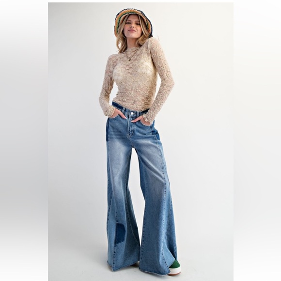 Storm Bell Bottom Jean in Grey - Inseam 32